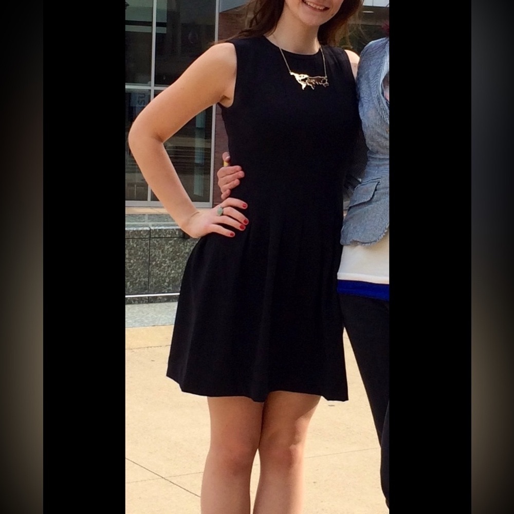 Pleated Black H&M Dress